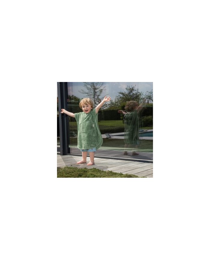 Poncho col V 2-4 ans - Aloe Green