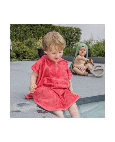 Poncho col V 2-4 ans - Raspberry Rose