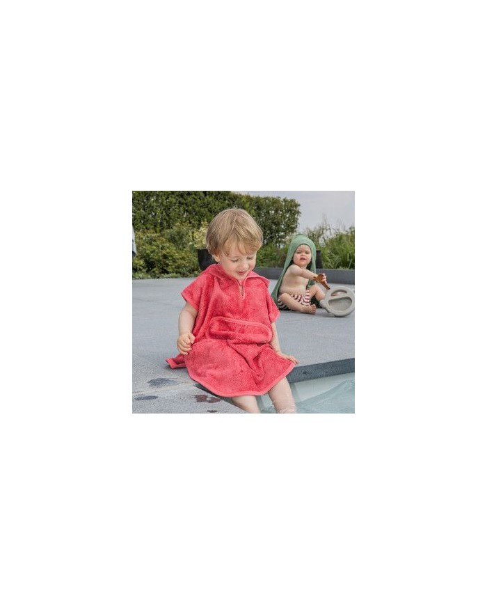 Poncho col V 2-4 ans - Raspberry Rose