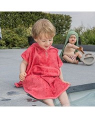 Poncho col V 2-4 ans - Raspberry Rose