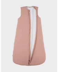Sac de nuit 100 cm - Mousseline de coton bio - Rose - Vintage Flowers