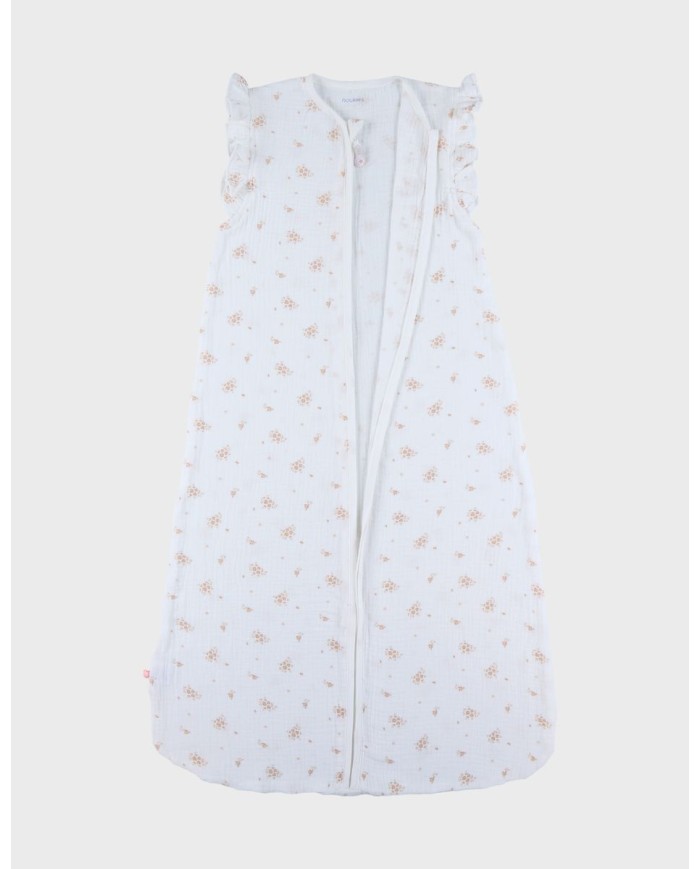 Sac de nuit 100 cm - Mousseline de coton bio - Vintage Flowers