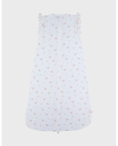 Sac de nuit 100 cm - Mousseline de coton bio - Vintage Flowers