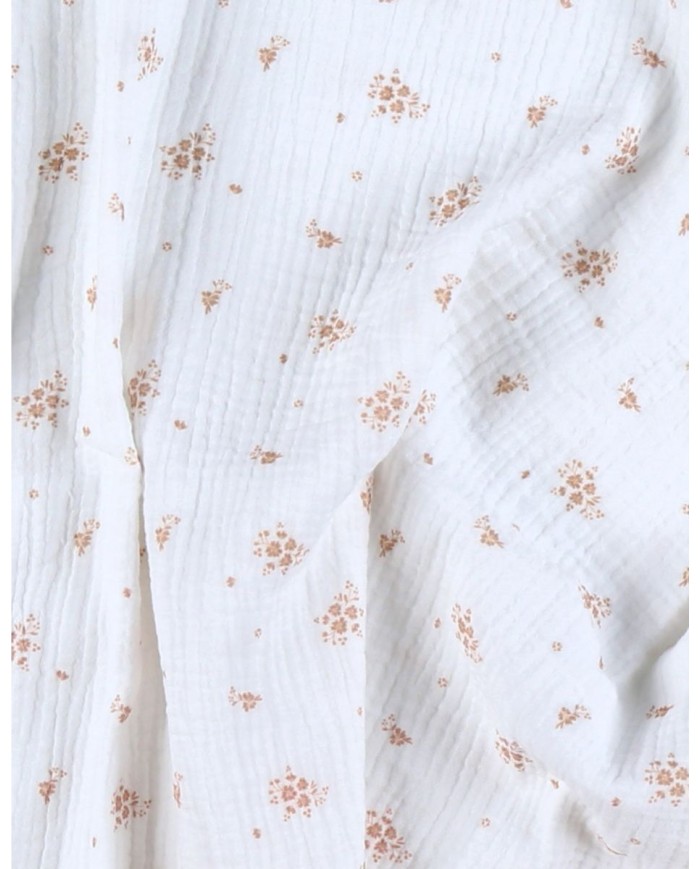 Tétras 100x100 cm, lot de 2 - Mousseline de coton bio - Vintage Flowers