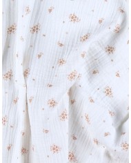 Tétras 100x100 cm, lot de 2 - Mousseline de coton bio - Vintage Flowers