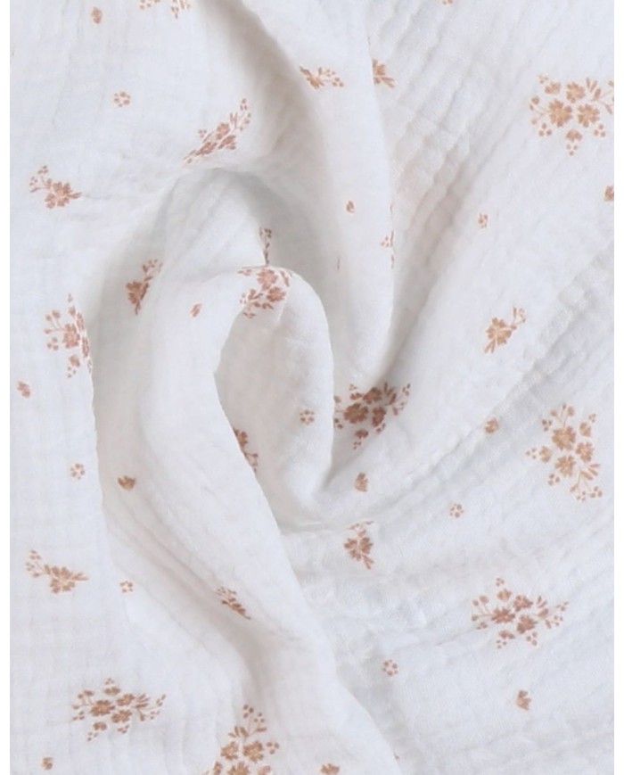 Tétras 70x70 cm, lot de 3 - Mousseline de coton bio - Vintage Flowers