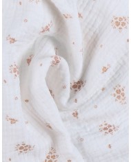 Tétras 70x70 cm, lot de 3 - Mousseline de coton bio - Vintage Flowers