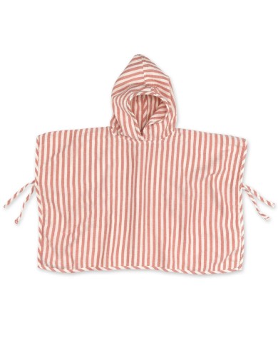 Poncho 9-36 mois Gaze de coton - Carmin