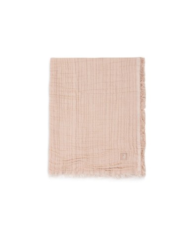 Couverture 75x100cm Fringe - Moonstone/Ivory GOTS