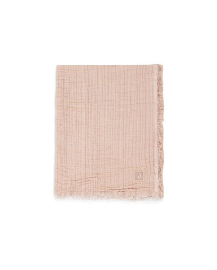 Couverture 75x100cm Fringe - Moonstone/Ivory GOTS