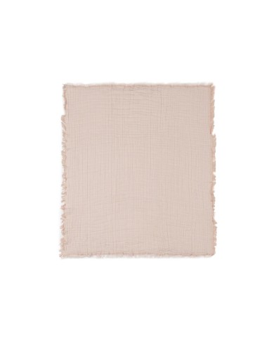 Couverture 75x100cm Fringe - Moonstone/Ivory GOTS