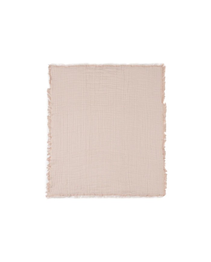Couverture 75x100cm Fringe - Moonstone/Ivory GOTS
