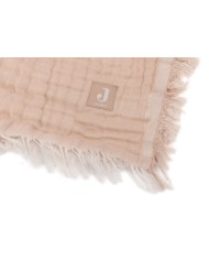 Couverture 75x100cm Fringe - Moonstone/Ivory GOTS