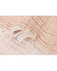 Couverture 75x100cm Fringe - Moonstone/Ivory GOTS