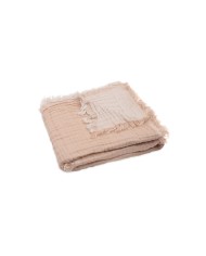 Couverture 75x100cm Fringe - Moonstone/Ivory GOTS
