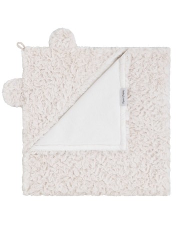Couverture enveloppante 75x75 cm Snow - avec oreilles - Blanc cassé