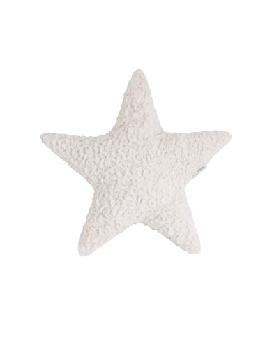 Coussin étoile Snow blanc cassé
