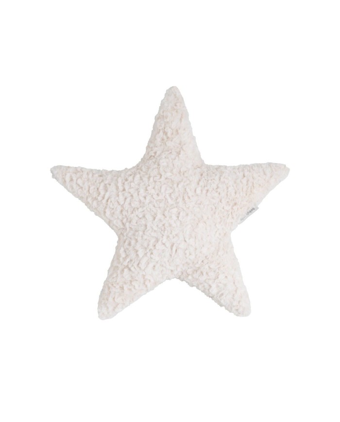 Coussin étoile Snow blanc cassé