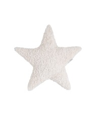 Coussin étoile Snow blanc cassé
