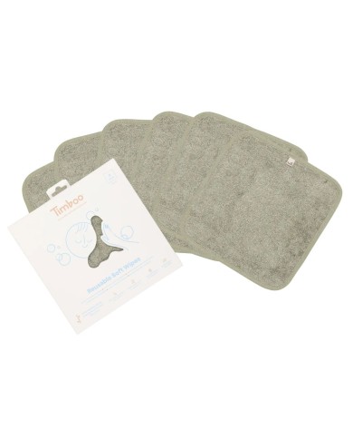 Lingettes réutilisables 20x20cm (6 pieces) - Whisper Green