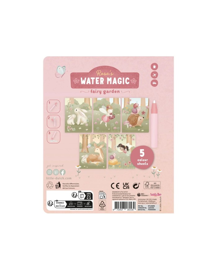 Livre de coloriage à l'eau -Rose