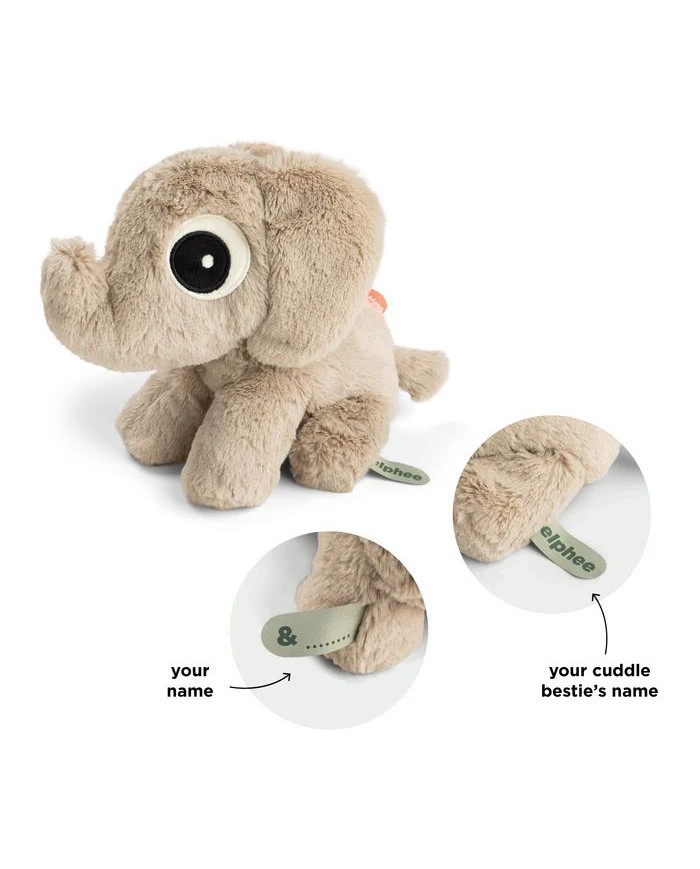 Peluche Câlin - Elphee - Sable - 20 cm