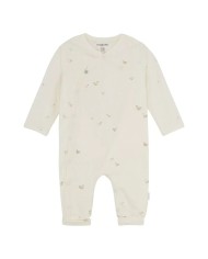 Pyjama bébé, velours brodé - Vert d'eau