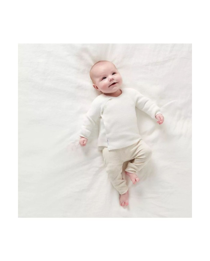 Pantalon comfort rib Naura - Oatmeal melange