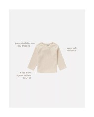T-shirt manche longue Rib Natal - Oatmeal melange