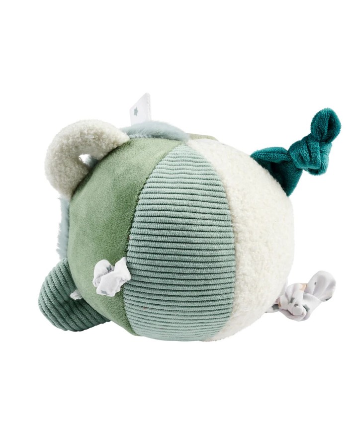 Balle peluche d'activités Lapidou - 15 cm - Vert tilleul