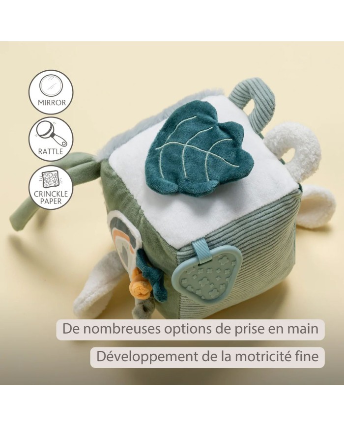 Cube d’Activité Doux Lapidou - 18 cm - Vert Tilleul