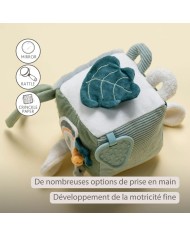 Cube d’Activité Doux Lapidou - 18 cm - Vert Tilleul