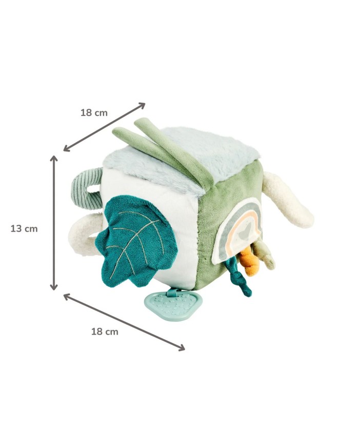 Cube d’Activité Doux Lapidou - 18 cm - Vert Tilleul