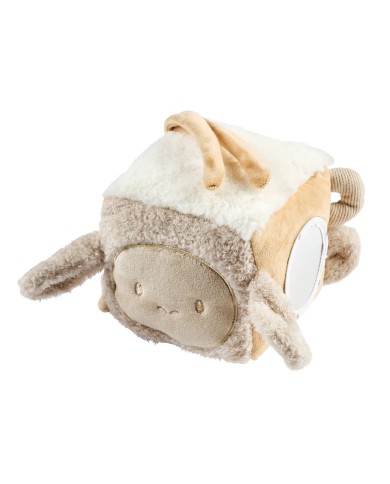 Cube d’Activité Doux Lapidou - 18 cm - Beige