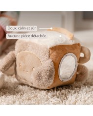 Cube d’Activité Doux Lapidou - 18 cm - Beige