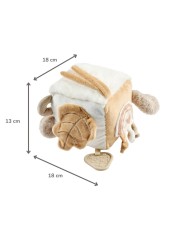 Cube d’Activité Doux Lapidou - 18 cm - Beige