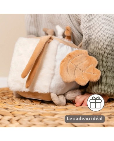 Cube d’Activité Doux Lapidou - 18 cm - Beige