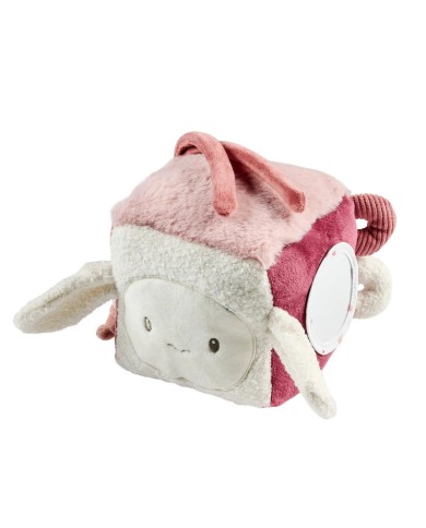 Cube d’Activité Doux Lapidou - 18 cm - Rose poudré