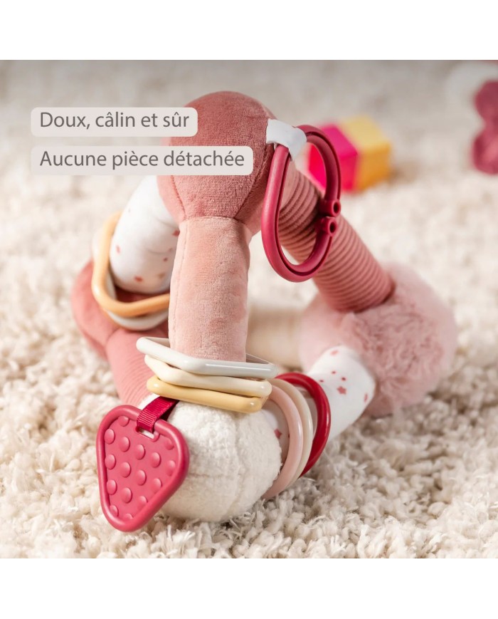 Pyramide d’Activité Douce Lapidou - 20 cm - rose poudre