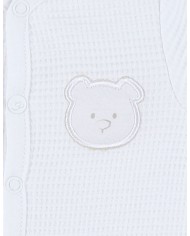 Pyjama en coton blanc brodé