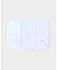 Protège carnet de santé, mousseline blanche - Eléphants