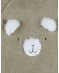 Pyjama velours brodé - Khaki