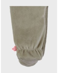 Pyjama velours brodé - Khaki