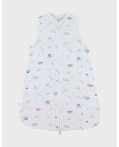 Gigoteuse en mousseline de coton bio, 1-6 mois - Dino