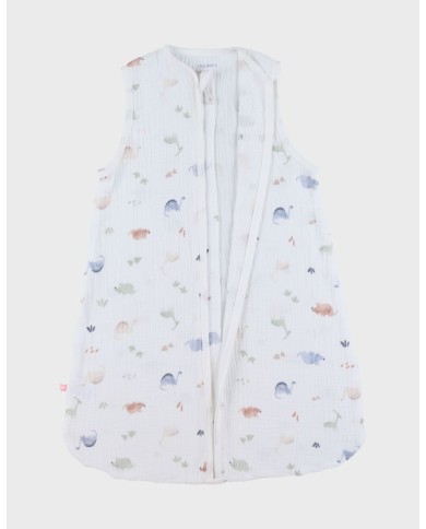 Gigoteuse en mousseline de coton bio, 1-6 mois - Dino