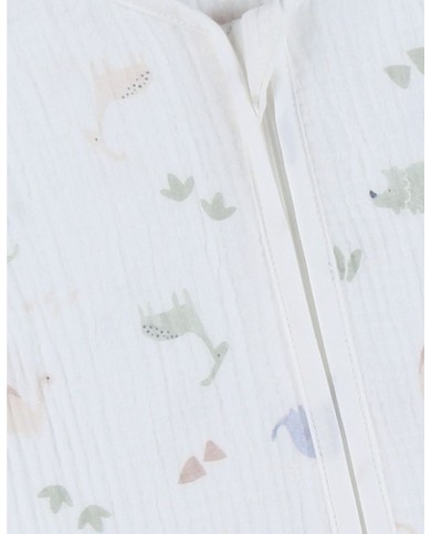 Gigoteuse en mousseline de coton bio, 1-6 mois - Dino
