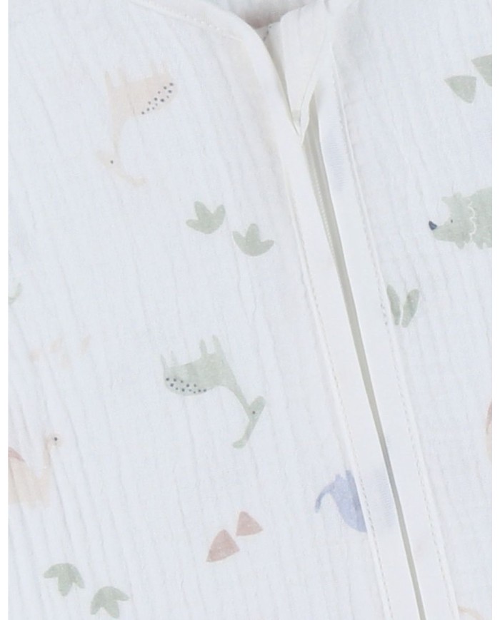 Gigoteuse en mousseline de coton bio, 1-6 mois - Dino