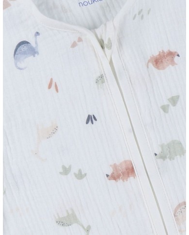 Gigoteuse en mousseline de coton bio, 6-24 mois - Dino