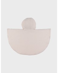 Poncho bébé 6-18 mois, mousseline de coton bio - Beige