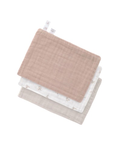 Gants de toilette en mousseline (3pcs) - Miracle of nature Leaves